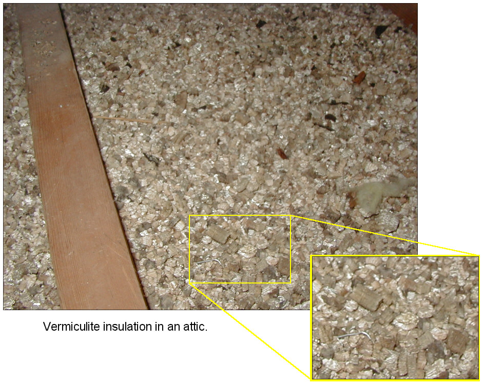 vermiculite loose fill insulation. In contrast vermiculite is in